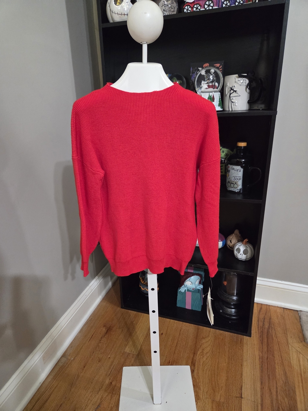 GB girls Bright Red Knit Crewneck Sweater